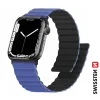 CURELĂ DIN SILICON SWISSTEN PENTRU APPLE WATCH - MAGNETICĂ 38 / 40 / 41mm ALBASTRU/NEGRU