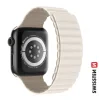 CURELĂ DIN SILICON SWISSTEN PENTRU APPLE WATCH - MAGNETICĂ 42 / 44 / 45 / 49 mm ALBĂ / CAPPUCCINO