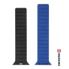 CURELĂ DIN SILICON SWISSTEN PENTRU APPLE WATCH - MAGNETICĂ 42 / 44 / 45 / 49 mm ALBASTRU/NEGRU