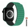 CURELĂ DIN SILICON SWISSTEN PENTRU APPLE WATCH - MAGNETICĂ 42 / 44 / 45 / 49 mm VERDE/GRI