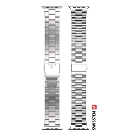 CURELĂ METALICĂ SWISSTEN PENTRU APPLE WATCH 38 / 40 / 41 mm ARGINTIE