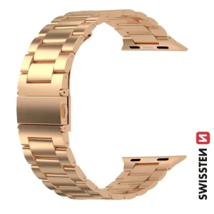 CURELĂ METALICĂ SWISSTEN PENTRU APPLE WATCH 38 / 40 / 41 mm AUR ROZ
