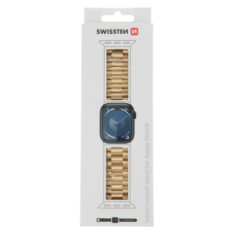 CURELĂ METALICĂ SWISSTEN PENTRU APPLE WATCH 42 / 44 / 45 / 49 mm AUR