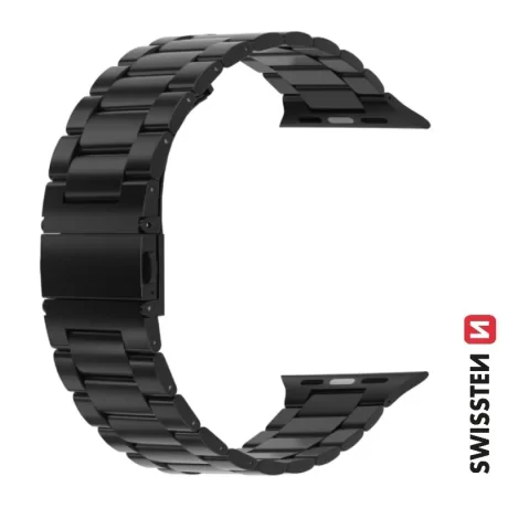 CURELĂ METALICĂ SWISSTEN PENTRU APPLE WATCH 42 / 44 / 45 / 49 mm NEAGRĂ