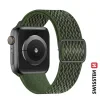 CURELĂ SWISSTEN DIN NAILON PENTRU APPLE WATCH 38 / 40 / 41 mm KAKI (cu cataramă)