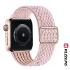 CURELĂ SWISSTEN DIN NAILON PENTRU APPLE WATCH 38 / 40 / 41 mm ROZ (cu cataramă)