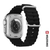 CURELĂ SWISSTEN DIN SILICON PENTRU APPLE WATCH - CUREA MARINE 42 / 44 / 45 / 49 mm NEAGRĂ