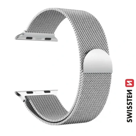 CURELĂ SWISSTEN MESH PENTRU APPLE WATCH 42 / 44 / 45 / 49 mm ARGINTIE