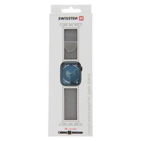 CURELĂ SWISSTEN MESH PENTRU APPLE WATCH 42 / 44 / 45 / 49 mm ARGINTIE