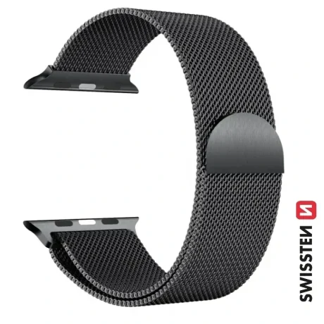 CURELĂ SWISSTEN MESH PENTRU APPLE WATCH 42 / 44 / 45 / 49 mm NEAGRĂ