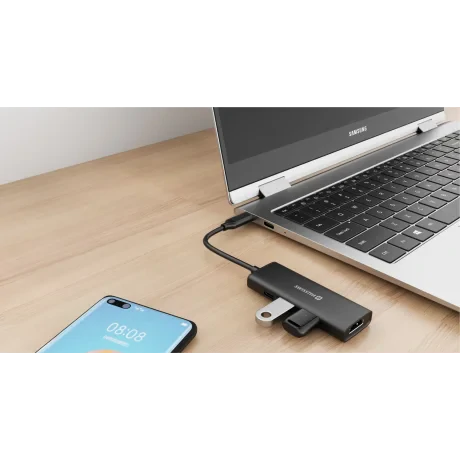 Hub USB-C SWISSTEN 4-ÎN-1 (USB-C 100W, HDMI 4K, 2x USB-A) ALUMINIU