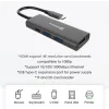 Hub USB-C SWISSTEN 4-ÎN-1 (USB-C 100W, HDMI 4K, 2x USB-A) ALUMINIU
