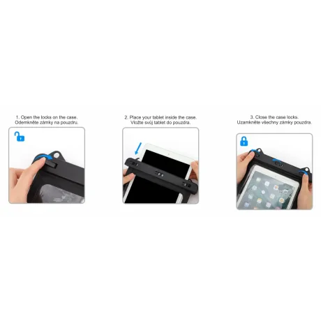 Husă impermeabilă Swissten pentru tabletă 11&amp;quot; neagră