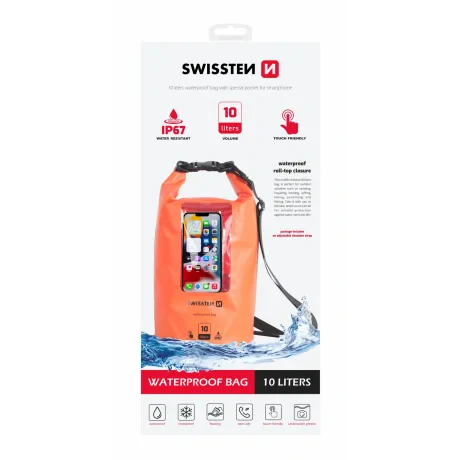 HUSĂ IMPERMEABILĂ SWISSTEN PORTOCALIE (10L)