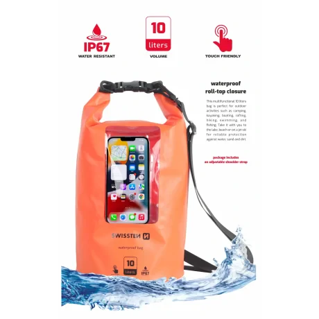 HUSĂ IMPERMEABILĂ SWISSTEN PORTOCALIE (10L)
