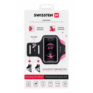 Husă pentru brățară Swissten, mărimea 6.0&amp;quot;, roz