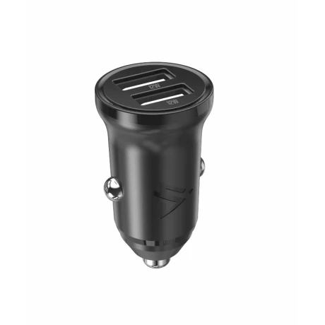 Încărcător auto iPEAX CL-01, 2.4A, 2x USB-A Negru