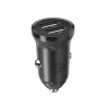 Încărcător auto iPEAX CL-02, 4.8A, 2x USB-A Negru