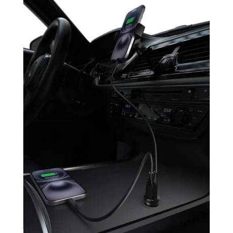 Încărcător auto iPEAX CL-03, PD, 20W, USB-C + USB-A, negru