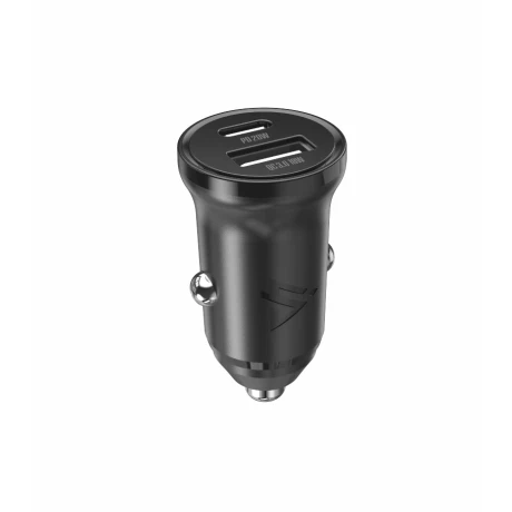 Încărcător auto iPEAX CL-04, PD, 30W, USB-C + USB-A, negru