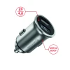 ÎNCĂRCĂTOR AUTO SWISSTEN 2x USB 4.8A METAL ARGINTIU (PACHET ECO)
