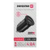ÎNCĂRCĂTOR AUTO SWISSTEN 2x USB 4.8A NEGRU METAL (CUTIE CDU SWISSTEN)