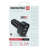 ÎNCĂRCĂTOR AUTO SWISSTEN CU 3X USB 5.2A ALIMENTARE