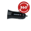 Încărcător auto SWISSTEN cu alimentare de 2.4A și 2x USB + cablu USB-C
