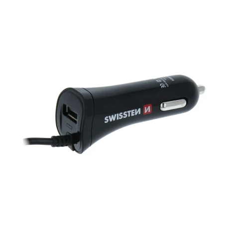 ÎNCĂRCĂTOR AUTO SWISSTEN USB-C ȘI USB 2.4A PUTERE