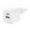 Încărcător de călătorie SWISSTEN 12W 1x USB-C + 1x USB-A ALB