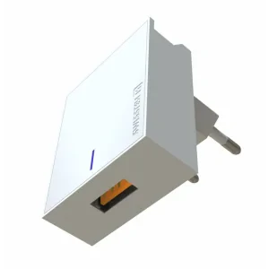 Încărcător de călătorie SWISSTEN 1x USB-A 22.5W, SUPER CHATGE ALB