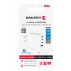 Încărcător de călătorie SWISSTEN CORE GaN 2x USB-C PD 100W + 1x USB-C PD 20W + 1x USB-A QC 30W QC ALB