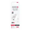 Încărcător de călătorie SWISSTEN cu circuit integrat inteligent, 1x USB 1A, cablu de alimentare + date, USB / TIP C, 1,2 m, alb