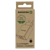 Încărcător de călătorie SWISSTEN cu circuit integrat inteligent, 2x USB 2.1A, negru (pachet Eco)