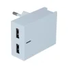 Încărcător de călătorie Swissten cu circuit integrat inteligent, cu 2x USB 3A, cablu de alimentare + date, USB / Lightning, 1,2 m, alb