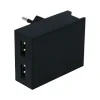 Încărcător de călătorie Swissten cu circuit integrat inteligent, cu 2x USB 3A, cablu de alimentare + date, USB / Lightning MFi 1,2 m, negru