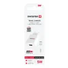 Încărcător de călătorie SWISSTEN cu circuit integrat inteligent și 1x USB 1A, cablu de alimentare + date, USB / MICRO USB 1.2 m, alb