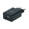 Încărcător de călătorie SWISSTEN cu circuit integrat inteligent și 1x USB 1A, cablu de alimentare + date, USB / TIP C, 1,2 m, negru
