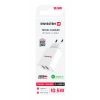 Încărcător de călătorie SWISSTEN cu circuit integrat inteligent și 2 porturi USB 2.1A, alb