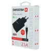 Încărcător de călătorie SWISSTEN cu circuit integrat inteligent și 2 porturi USB 2.1A, cablu de alimentare + date, USB / LIGHTNING MFi 1.2 m, negru