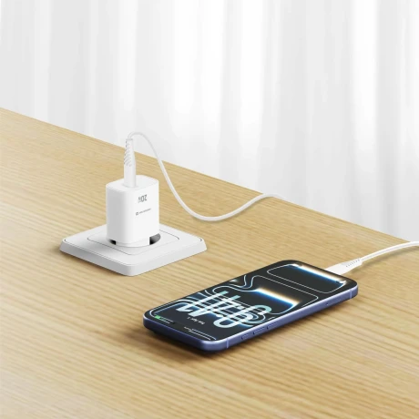 Încărcător de călătorie SWISSTEN EDGE GaN 1x USB-C 20W Alb