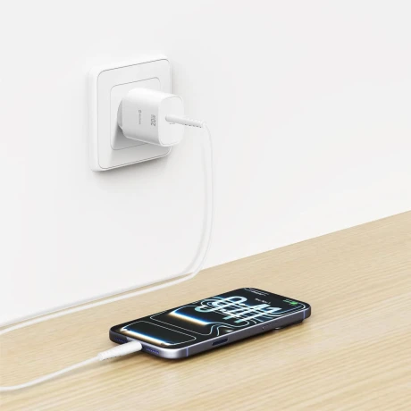 Încărcător de călătorie SWISSTEN EDGE GaN 1x USB-C 20W Alb