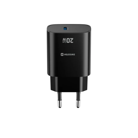 Încărcător de călătorie SWISSTEN EDGE GaN 1x USB-C 20W Negru
