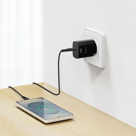 Încărcător de călătorie SWISSTEN EDGE GaN 1x USB-C 20W Negru