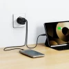 Încărcător de călătorie SWISSTEN EDGE GaN 1x USB-C PD 20W + 1x USB-A 18W QC NEGRU