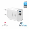 Încărcător de călătorie SWISSTEN EDGE GaN 1x USB-C PD 25W + 1x USB-A 18W QC ALB