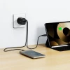 Încărcător de călătorie SWISSTEN EDGE GaN 1x USB-C PD 25W + 1x USB-A 18W QC NEGRU