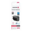 Încărcător de călătorie SWISSTEN EDGE GaN 1x USB-C PD 25W + 1x USB-A 18W QC NEGRU