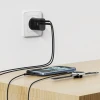 Încărcător de călătorie SWISSTEN EDGE GaN 1x USB-C PD 25W + 1x USB-A 18W QC NEGRU
