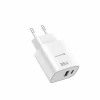Încărcător de călătorie SWISSTEN EDGE GaN 1x USB-C PD 35W + 1x USB-A 18W QC ALB